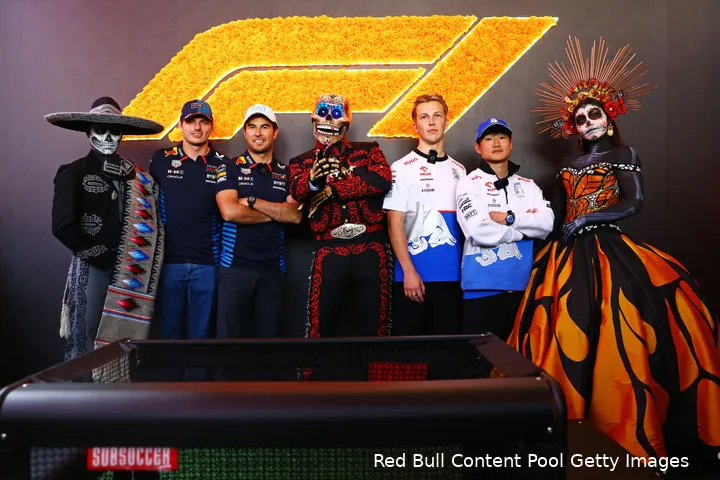 max verstappen sergio perez yuki tsunoda liam lawson mexico 1