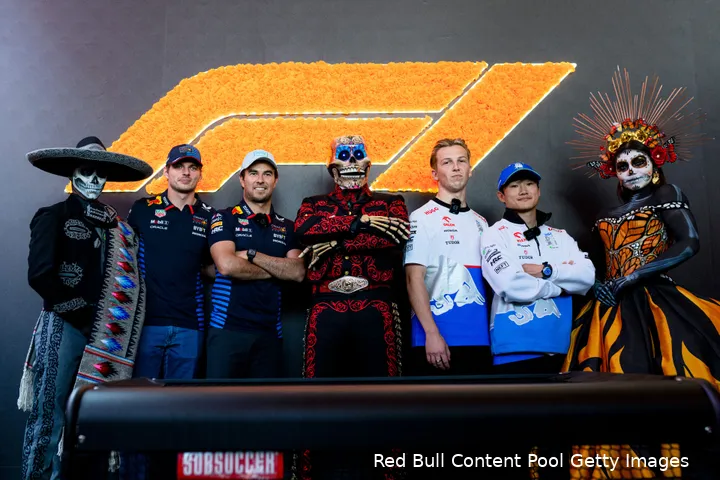 max verstappen sergio perez yuki tsunoda liam lawson mexico 12