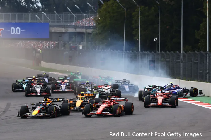 mexico start max verstappen carlos sainz lando norris 1 crash yuki tsunoda