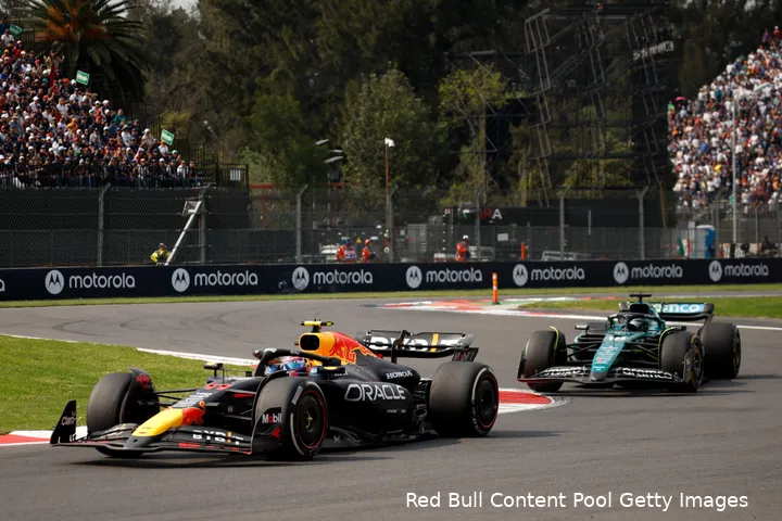 Pérez op het circuit van Mexico-Stad in 2024.