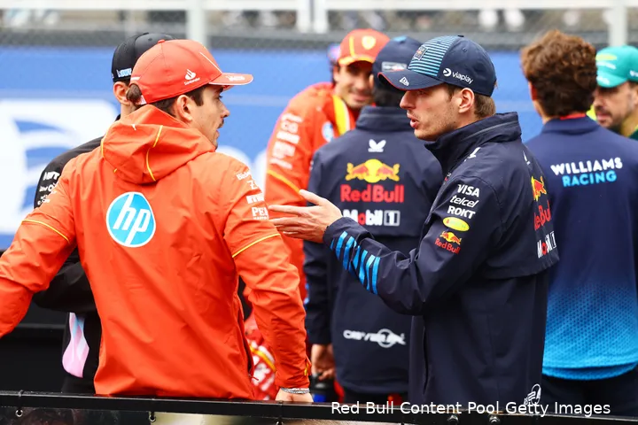 max verstappen charles leclerc ferrari red bull racing gp sao paulo zondag 2024