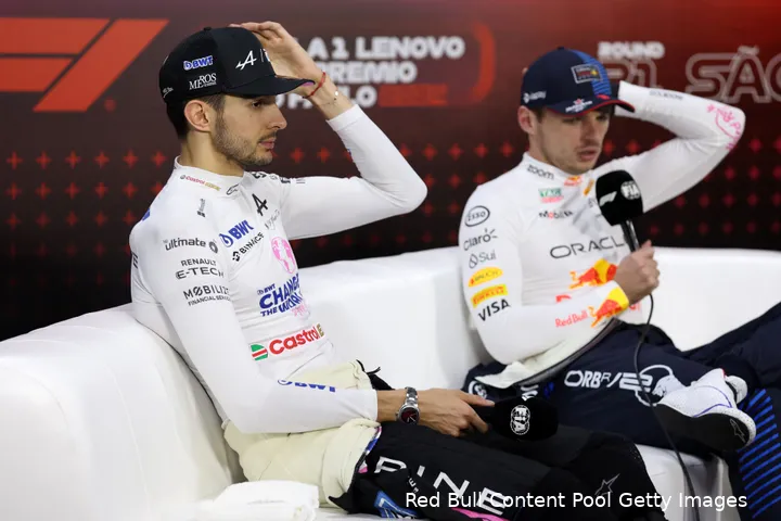 max verstappen esteban ocon alpine red bull racing gp sao paulo zondag 2024