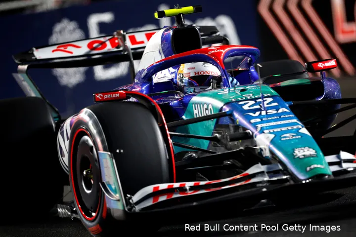 Tsunoda was door het dolle heen na de kwalificatie.