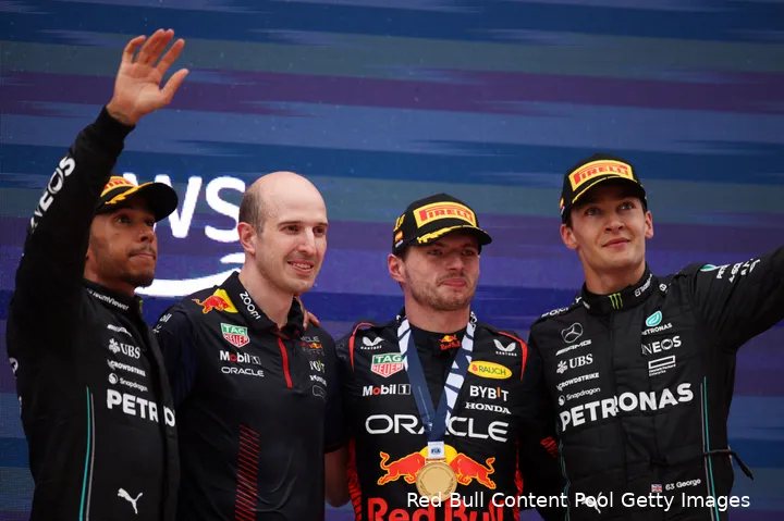 lewis hamilton max verstappen george russell david mart spanje 2023