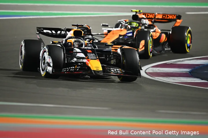 Verstappen hoefde zich na de gele vlag geen zorgen meer te maken over Norris.