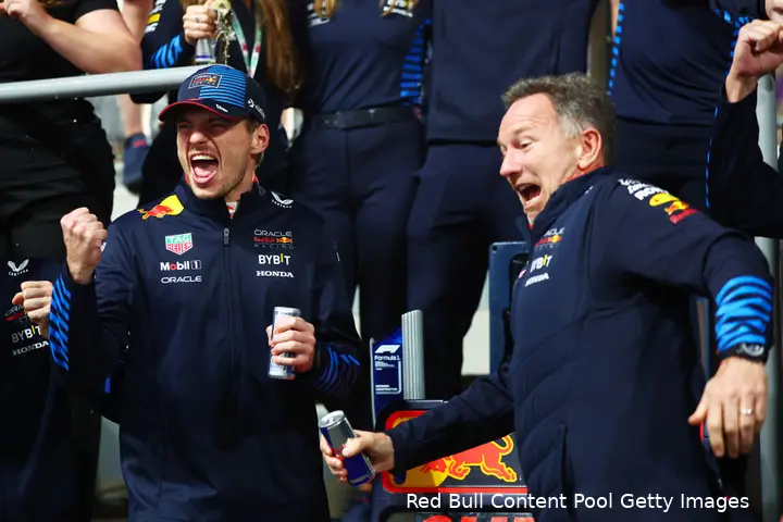 max verstappen red bull racing qatar win zege podium 1 christian horner