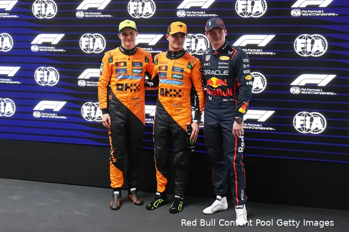 top drie kwalificatie melbourne max verstappen lando norris oscar piastri