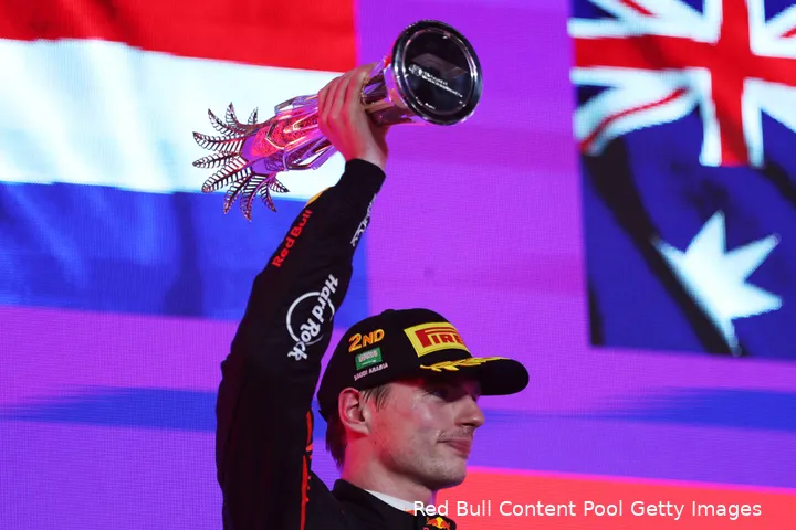 <i>Max Verstappen leek in Saoedi-Arabië zelf de kans te hebben om de leiding in het kampioenschap over te nemen.&nbsp;</i>
