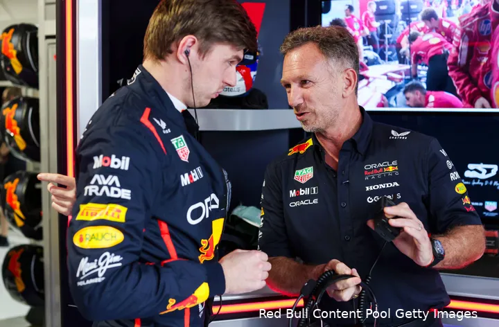 red bull racing max verstappen christian horner gp miami 2025 zaterdag