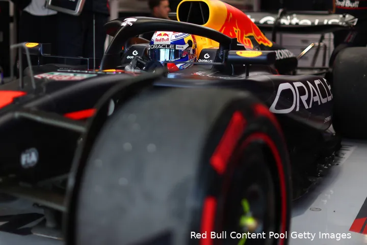 <i>Verstappen heeft dit weekend een upgrade aan zijn RB21.&nbsp;</i>