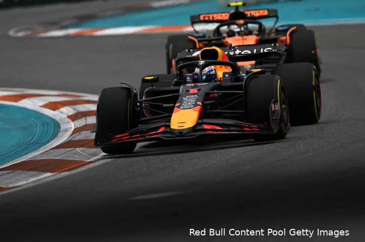 red bull racing max verstappen mclaren lando norris gp miami 2025 zondag 5