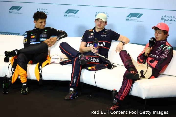 De top drie voor de Grand Prix van Miami op zondag.