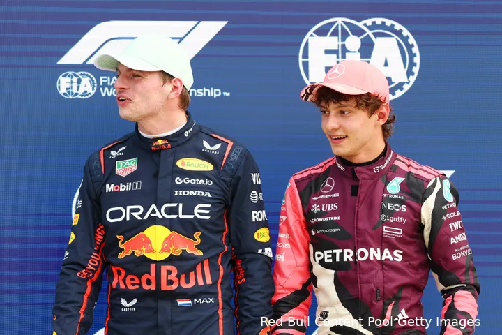 red bull racing max verstappen mercedes andrea kimi antonelli poleposition gp miami 2025 zaterdag