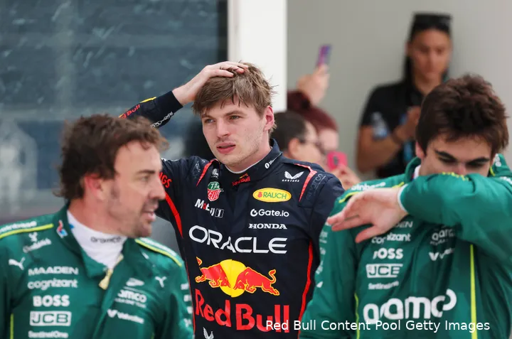 red bull racing max verstappen miami gp 2025 zondag aston martin lance stroll fernando alonso