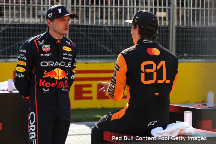 max verstappen red bull racing oscar piastri mclaren gp canada zaterdag 2025