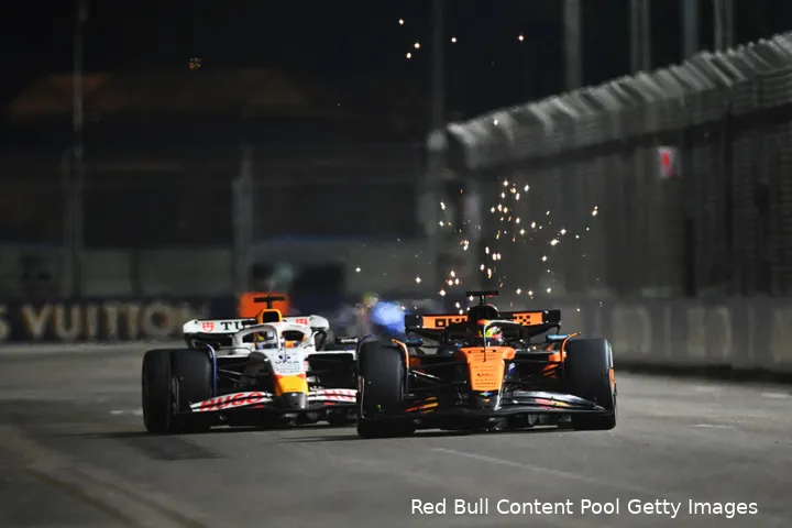 oscar-piastri-mclaren-isack-hadjar-racing-bulls-singapore-zondag-2025