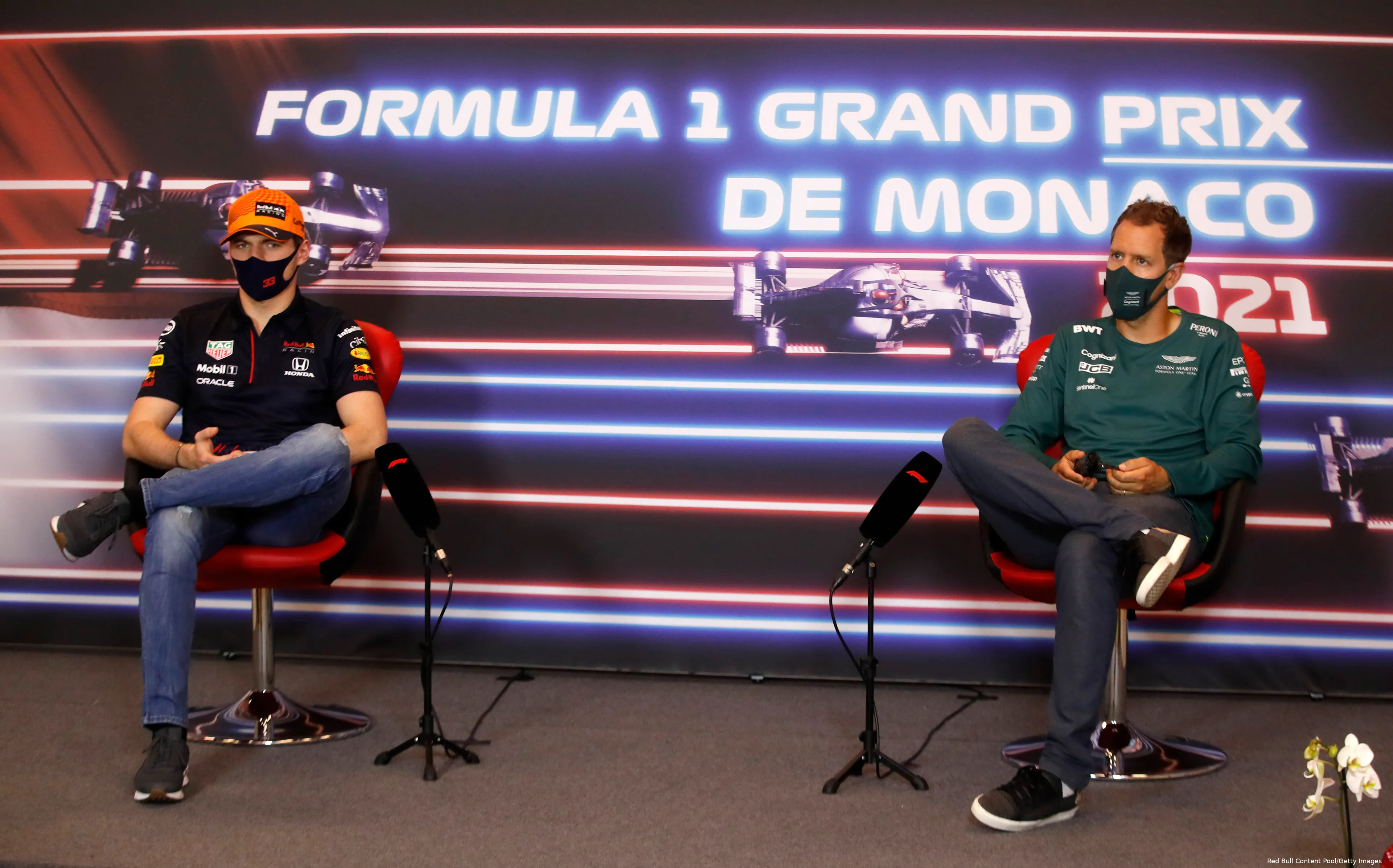 Max Verstappen Sebastian Vettel persconferentie gp monaco