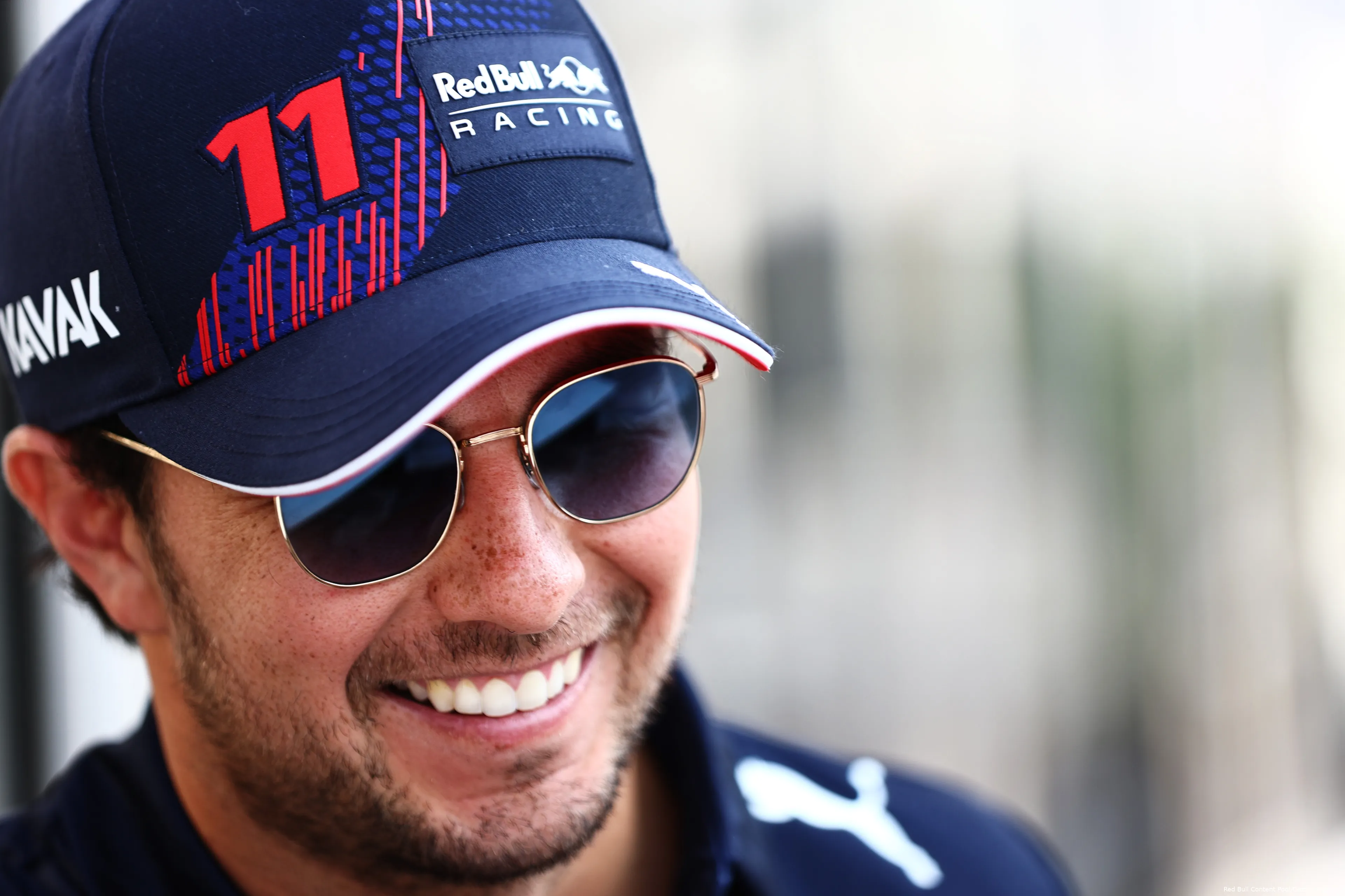 Perez lachen Qatar 2021