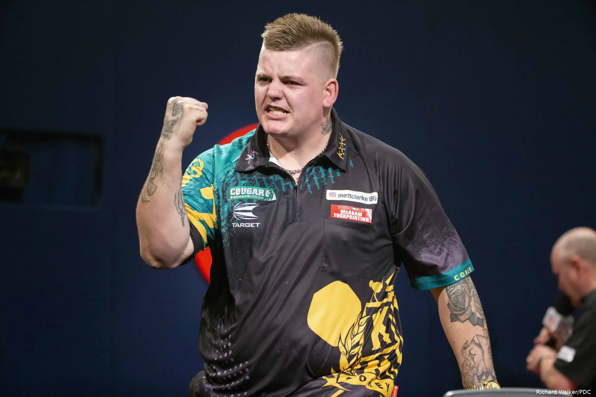 Corey Cadby celebrating