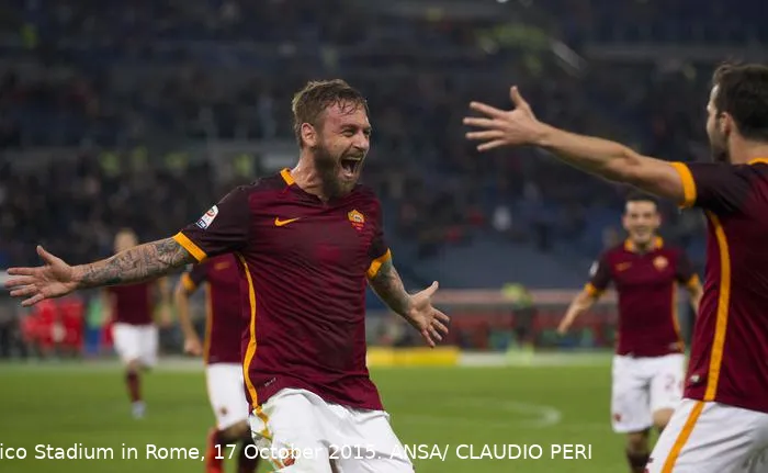 de rossi abbraccio pjanic roma empoli