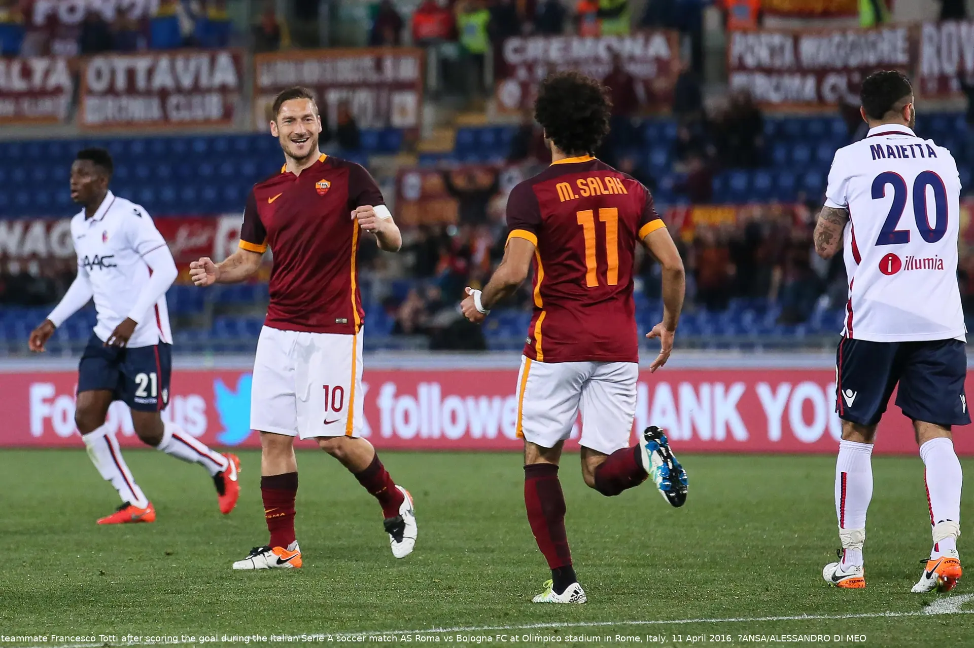 salah totti roma bologna