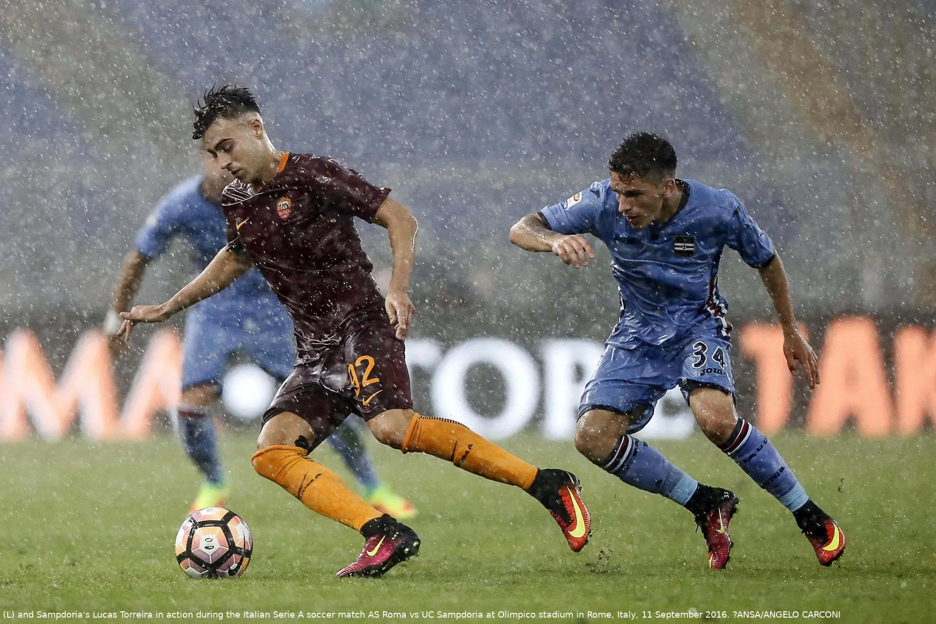 el shaarawy pioggia roma samp 2