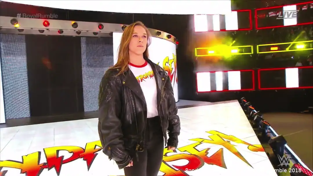 Ronda Rousey beim WWE Royal Rumble 2018