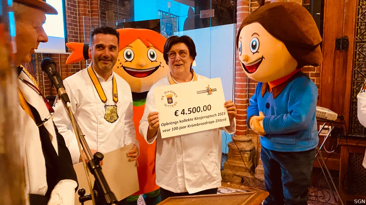 cheque van de mander voor krombroodrapencomite