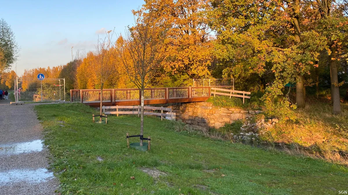 herfstkleuren langs beek in sittard stadspark november 2023