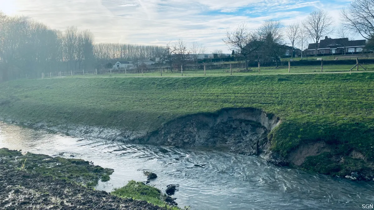 oever beek beekdal corio glana beschadigd bij hoog water