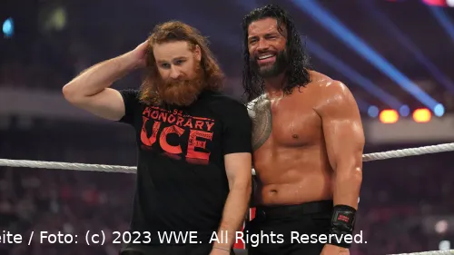 Am 14. Oktober sind diese beiden Kurzzeit-Bloodline-Kollegen wieder Gegner / Foto: (c) 2023 WWE. All Rights Reserved.