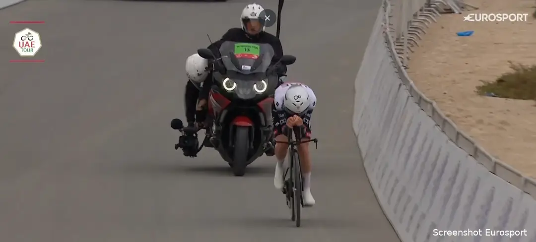 Pogacar during the time trial at the UAE Tour
