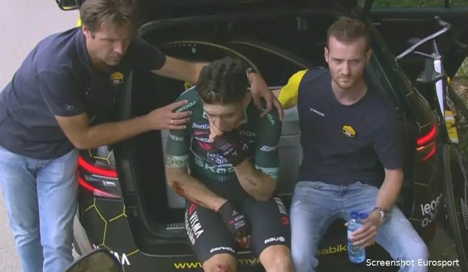 Van Aert had to fight hard after his fall in La Vuelta