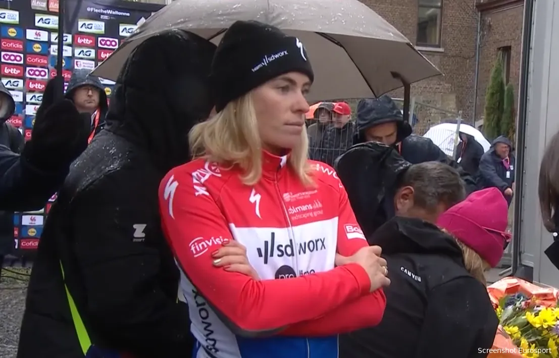 Vollering also looked crestfallen after place two in the Flèche Wallonne