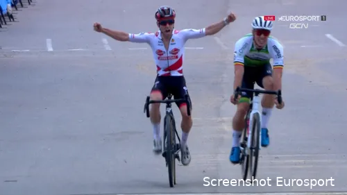 Iserbyt (links) en Sweeck vochten dit jaar al meer fraaie duels uit. Hier won Iserbyt de Wereldbeker in Arkansas.&nbsp;