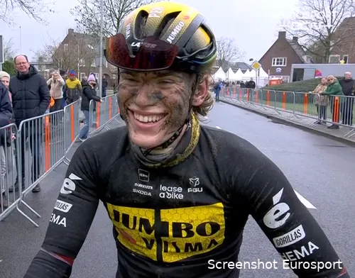Hagenes after his victory in the Tour of Drenthe