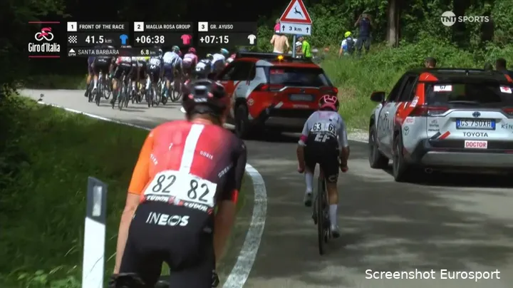 Arensman was dropped early on Tuesday