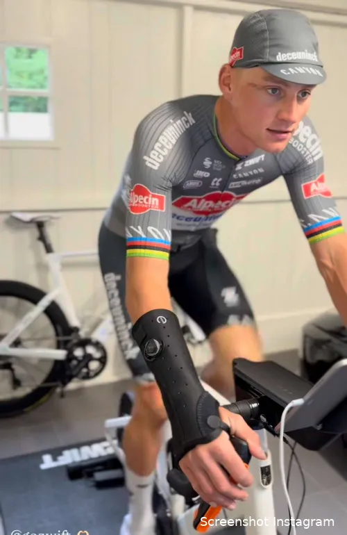 Van der Poel on the rollers