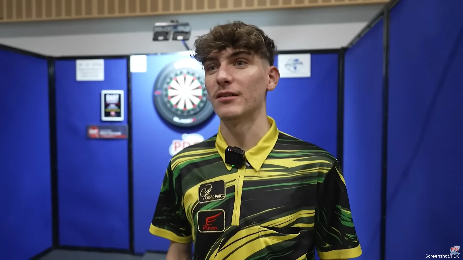 Tyler Thorpe reacts to his PDC Tour Card win at Q-School 2026
