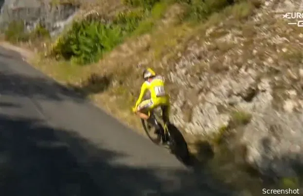 Vingegaard's slip-up in the time trial to Rocamadour in 2022.