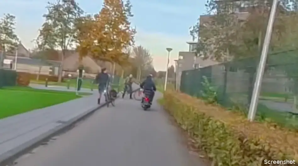 aanhouding politie op motor