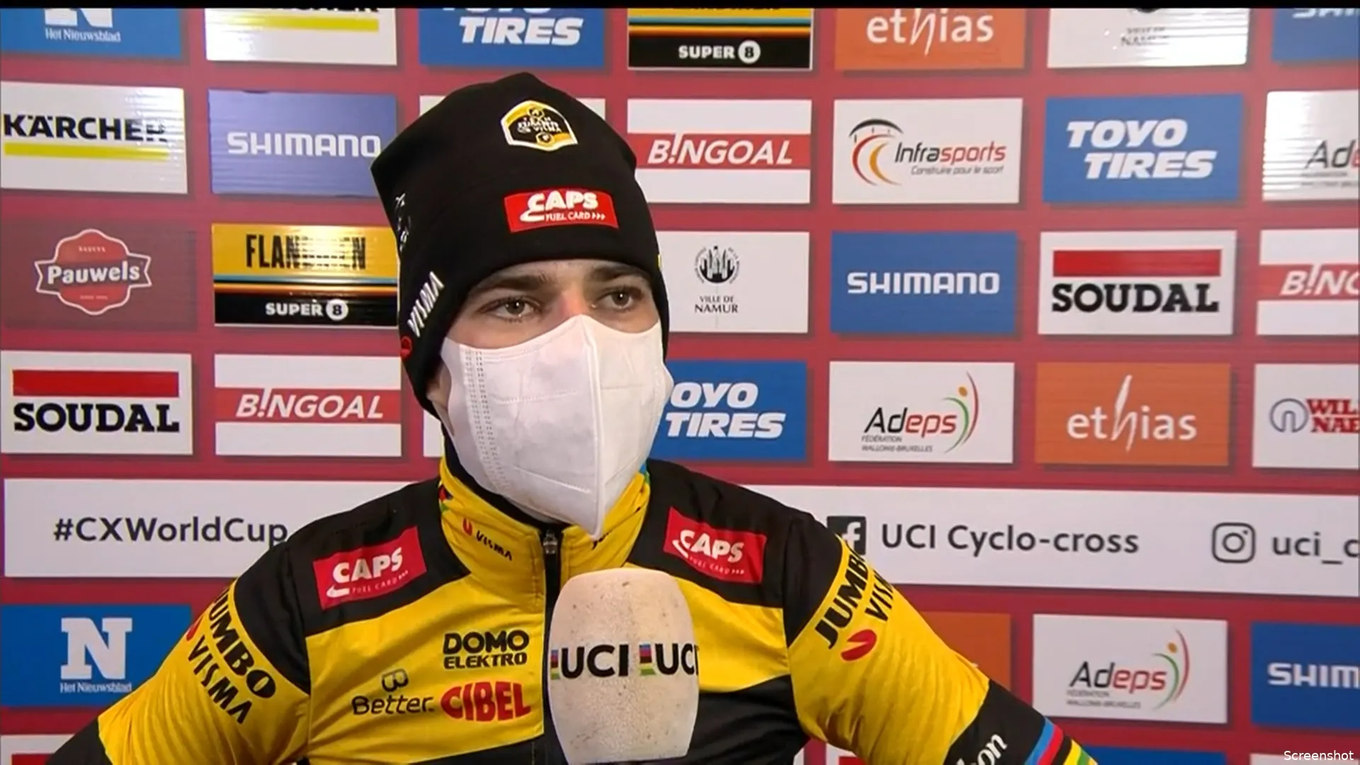 Van aert screenshot Sporza