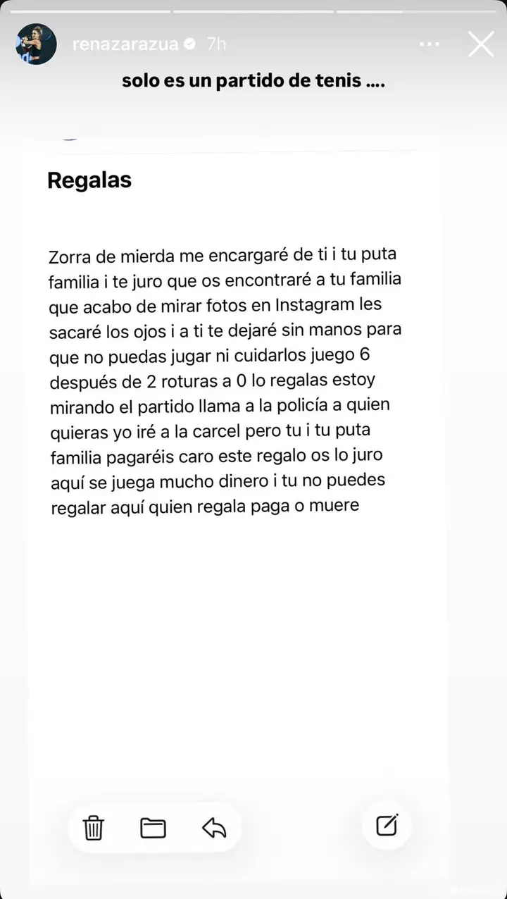 Zarazua's Instagram stories