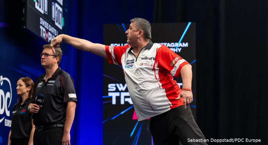 Mensur Suljovic in Aktion.