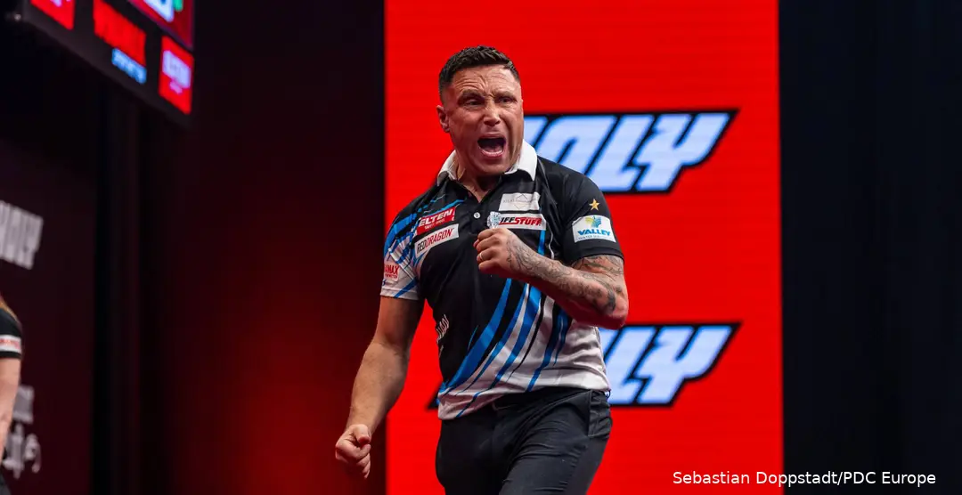 Gerwyn Price balt de vuisten