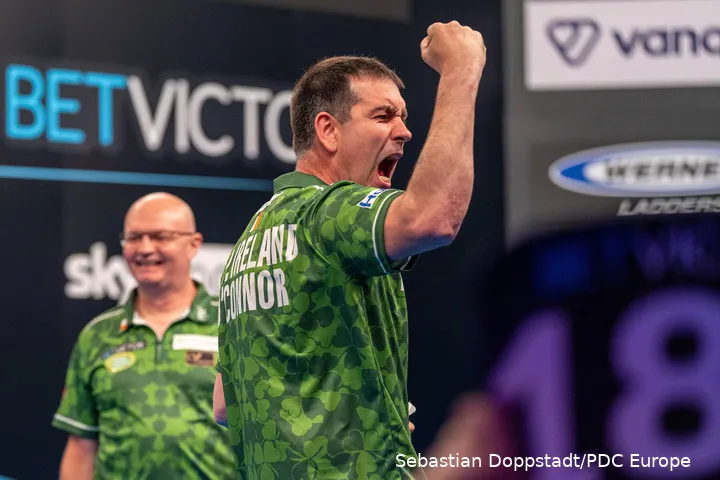 Mickey Mansell and William O'Connor representing Republic of Ireland at the World Cup of Darts