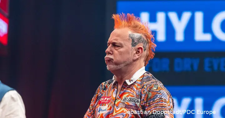 Peter Wright looks pensive.