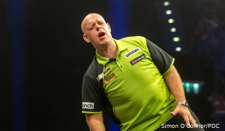 Pas voor de tweede keer liep Michael van Gerwen deelname aan de play-offs mis