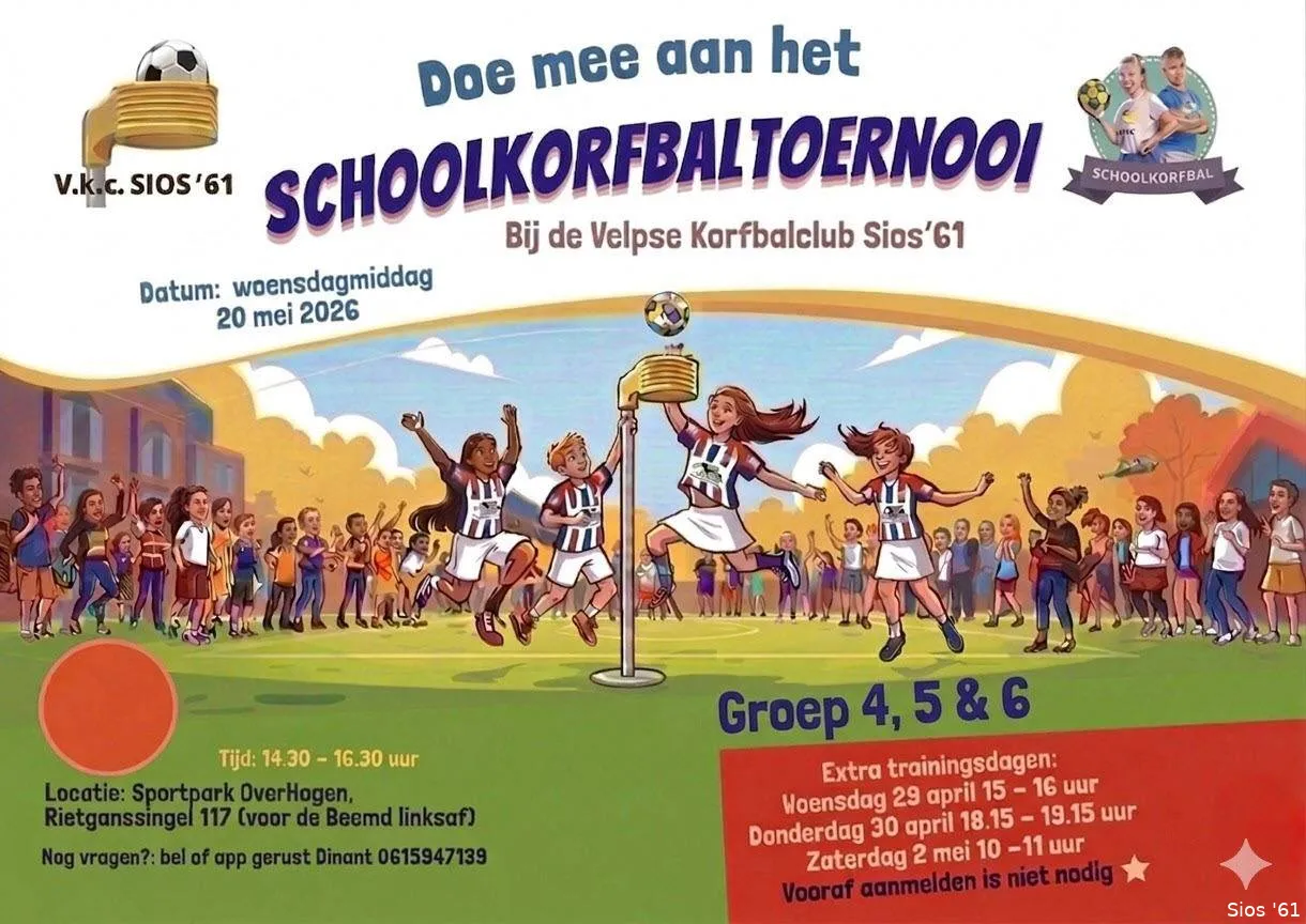 Schoolkorfbaltoernooi voor groep 4, 5 en 6
