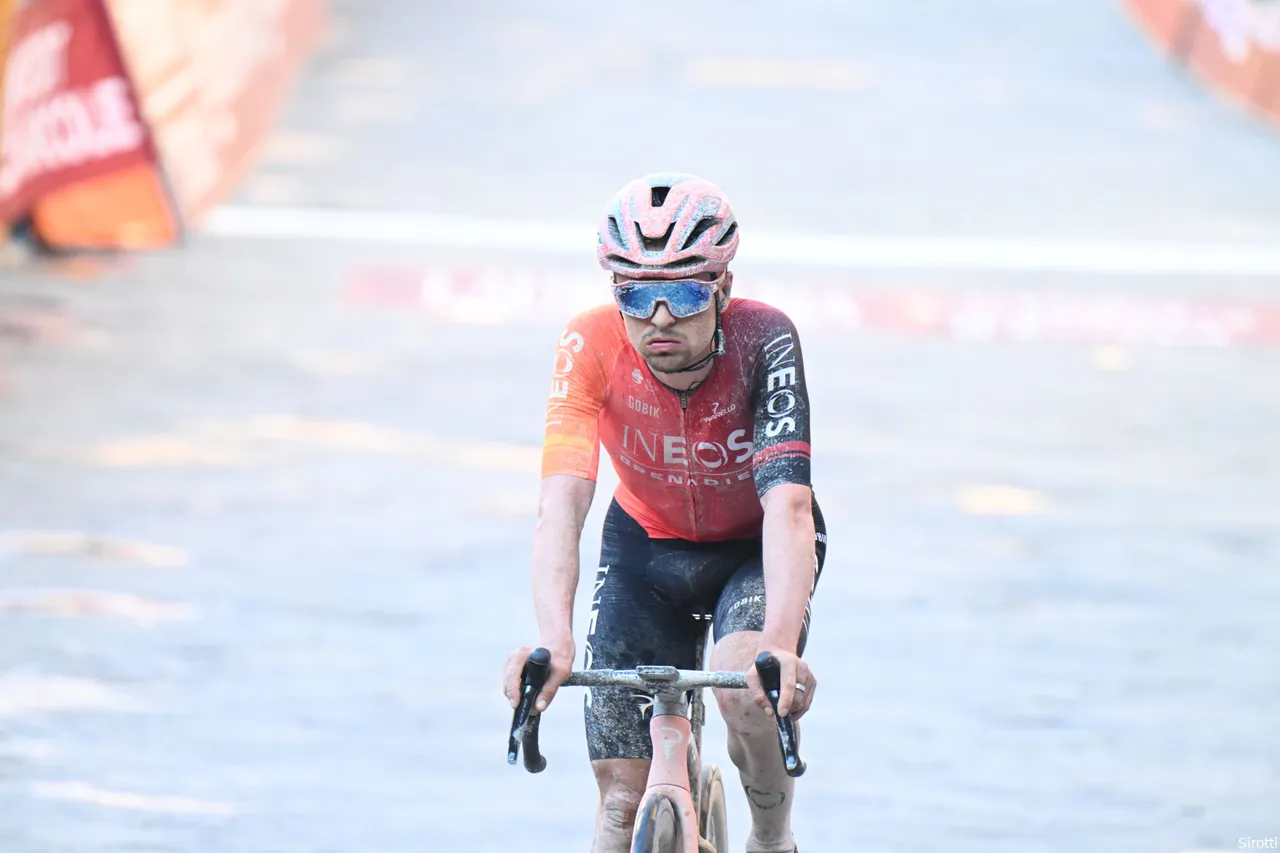 Pidcock finished fourth in Strade Bianche after a strong finale